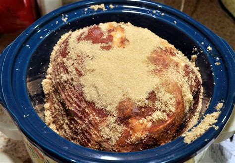 Ham Slow Cooked In A Crock Pot Is Juicy And The Brown Sugar Maple