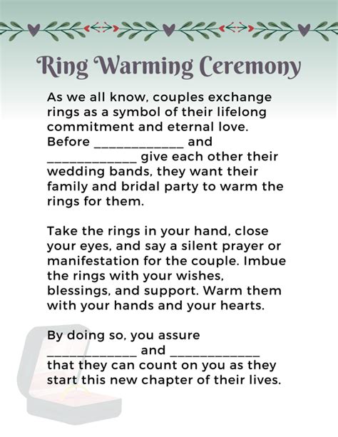 3 Ring Warming Ceremony Scripts And Samples Free Pdfs