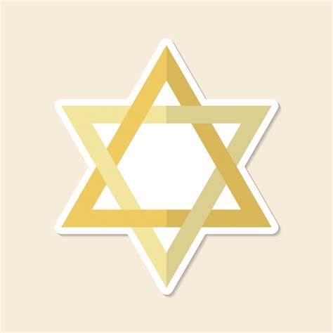 Star Of David Jewish Symbol Sticker Vector Free Image By