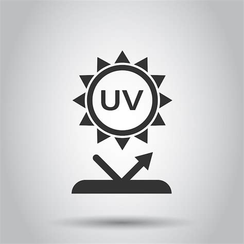 Premium Vector Uv Radiation Icon In Flat Style Ultraviolet Vector