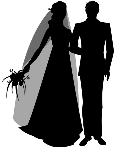 Wedding Couple Silhouette Clip Art - Best WEB Clipart