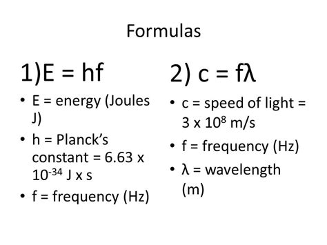 How To Calculate Frequency And Energy From Wavelength Haiper