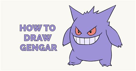 How To Draw Gengar From Pokémon Really Easy Drawing Tutorial