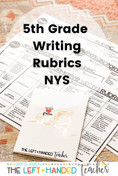 Writing Rubrics For 5th Grade The Left Handed Teacher Writing
