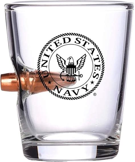 Navy Projectile Shot Glass Hand Blown Glasses Us Navy Ts For Sailors Shot