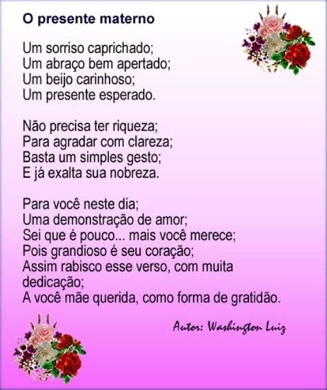 Não tenho um tanquinho, mas tenho o corpo bem definido. Poemas Para O Dia Das Mães Com Rimas