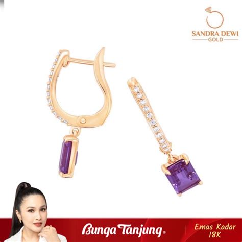 Jual Anting Magic Stone Series Sandra Dewi Emas 18k Bunga Tanjung Gold Shopee Indonesia