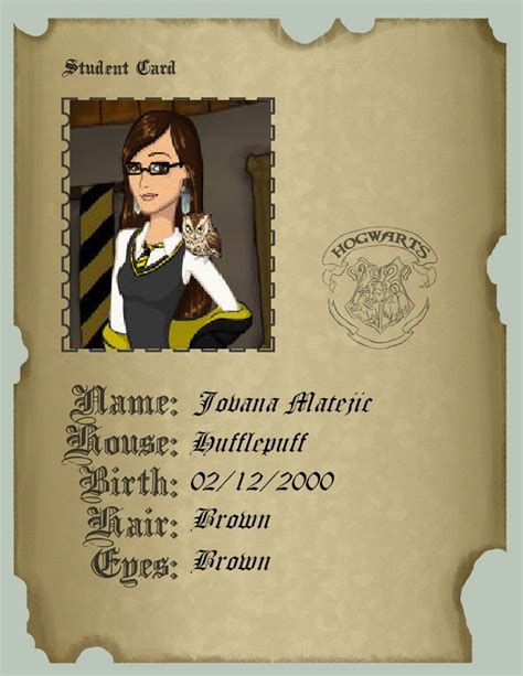Hogwarts Student Id Card By Jocam212 On Deviantart