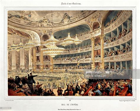 France 19th Century Ball At The Paris Opera Engraving