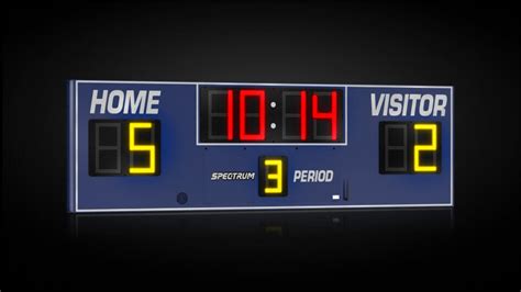 Ice Hockey Scoreboard Manufacturer 10 Led Hockey Video Scoreboard