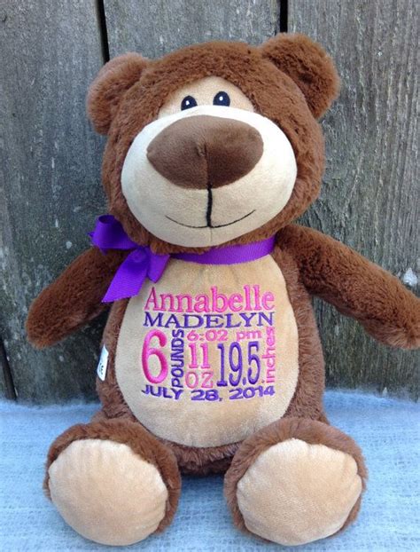 Monogrammed Stuffed Animal Personalized Teddy Bear T For New