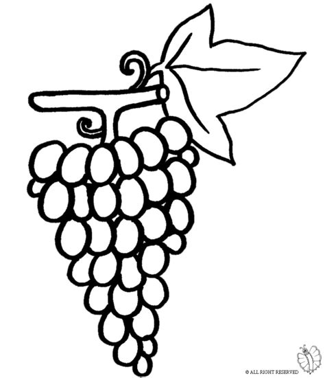 Kleurplaat Druiventros Dibujos Para Colorear De Frutas Plantillas Para