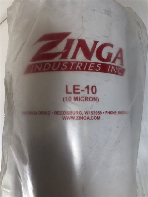 Zinga Industries Inc Le 10 Filter 10 Micron Metal Logics Inc