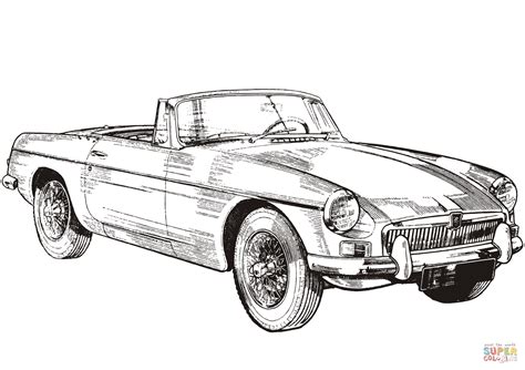 Desenho de MG MGB Spyder para colorir Desenhos para colorir e