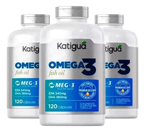 3x Ômega 3 120 Caps 1000mg Alta Concentração De Dha Epa Frete Grátis