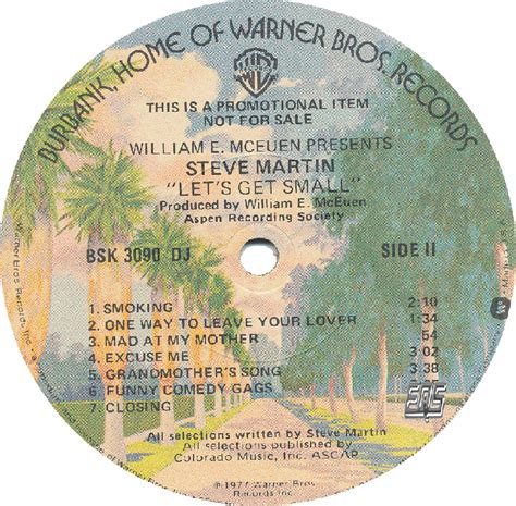 Steve Martin Lets Get Small Album