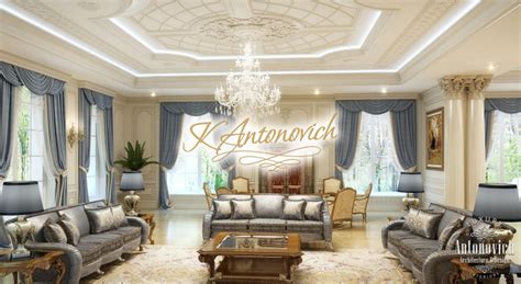 Luxury Living Room Interior Design In Dubai