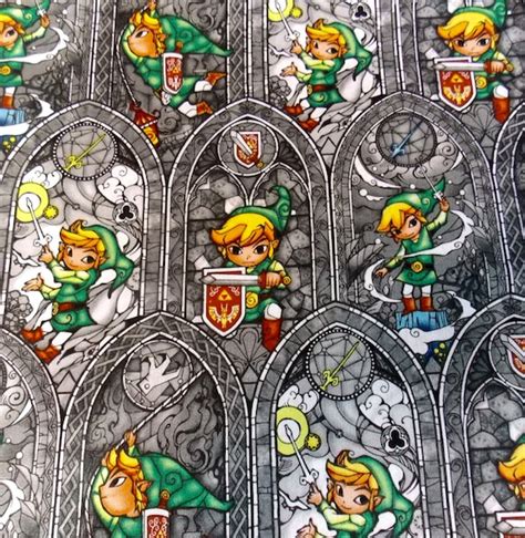 Zelda Fabric Link Fabric Gamer Fabric Legend Of Zelda Quilt