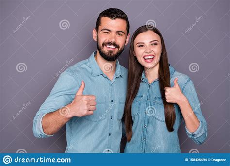 Portrait Of His He Her She Two Nice Looking Attractive Charming Lovely