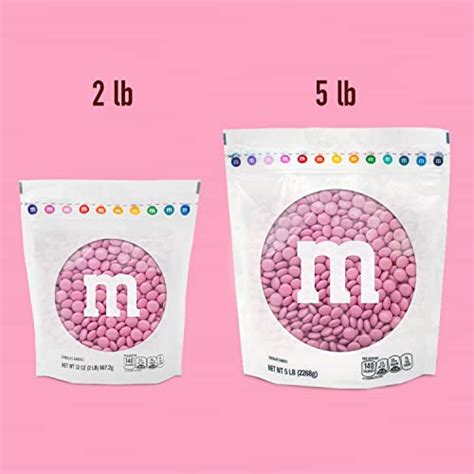Mandms Milk Chocolate Pink Candy 5lbs Of Bulk Candy In Resealable Pack