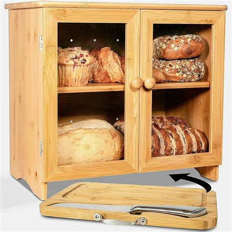 Buy Luvurkitchen Large Bread Box For Kitchen Countertop Cutting Board
