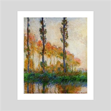 The Three Trees Autumn Claude Monet Fine Art An Art Print By