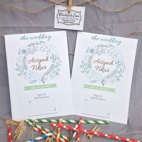 Kami menyediakan perkhidmatan percetakan pelbagai jenis kad kahwin dengan harga yang. https://nikahgeh.com - Undangan pernikahan . Soft cover ...