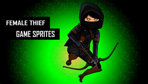 Female Thief 2d Game Character Sprite Gamedev Market