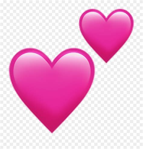 Two Pink Heart Emoji Png Clipart 378154 Pinclipart