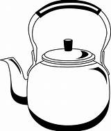Kettle Clipart Tea Clip Kettles Cliparts Template Coloring Clipground Library Teapot sketch template