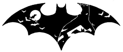 Black Flying Bats In Batman Logo Tattoo Stencil By Abby Supportive Guru