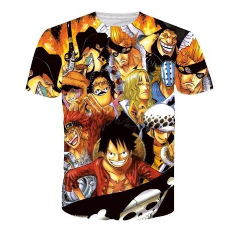 Newest Cool Anime One Piece Characters Monkey D Luffy 3d T Shirt