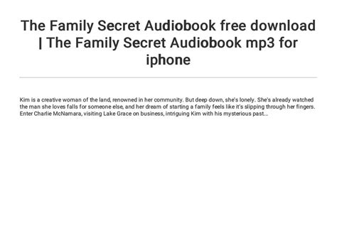 The Family Secret Audiobook free download | The Family Secret Audiobo…