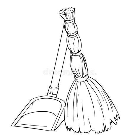 Broom And Dustpan Cartoon Stock Vector Illustration Of Cleanup 21378091