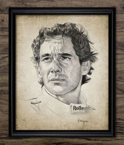 Ayrton Senna Print Ayrton Senna Illustration Formula One Etsy