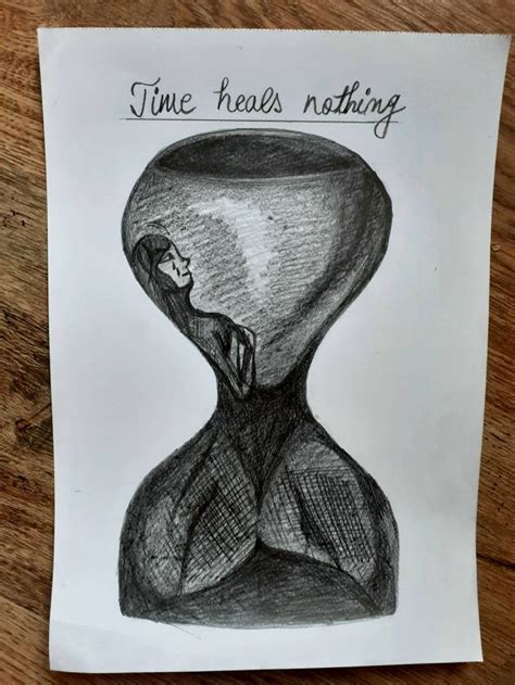 Depression Drawing Quotes Time Sadness Time Quotes Etsy