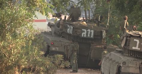 Israeli Troops Tanks Deployed Along The Lebanese Border Amid Tensions