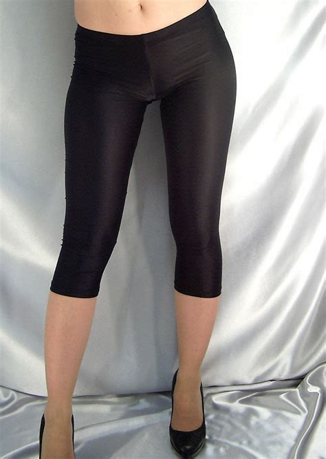 Short Black Shiny Opaque Thin Spandex Leggings Mf510 Xs Xxxl Tall Ebay