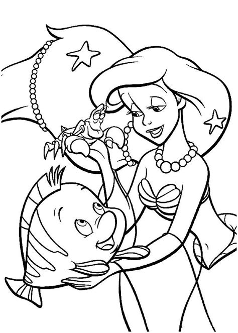 Dibujos de la sirenita ariel para colorear e imprimir | Mermaid