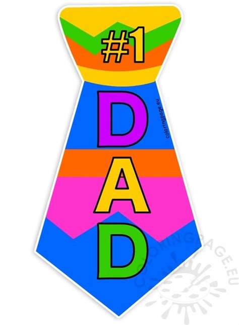 Close search × coloring with kids. 1 Dad Tie Father's Day clipart - Coloring Page