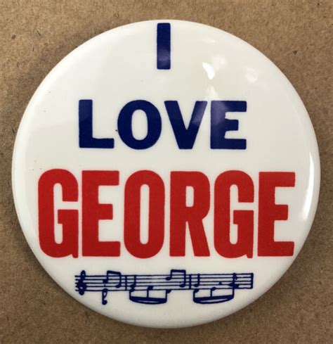 I Love George Harrison Button Pin 2 Collectible The Beatles Pin Made