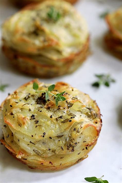 Garlic Herb Muffin Pan Potato Galettes Are An Easy Elegant Side Dish