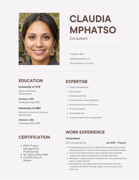 Consultant Resume Template 2024 Download In Word Pdf