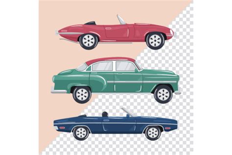 Set Of Vintage Retro Style Cars Graphic By Ipajoel · Creative Fabrica