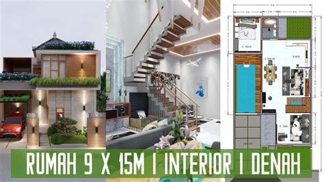 Frteam studio 08 january 2020. Desain Rumah 9 X 15 m dengan 4 Kamat Tidur dan Kolam ...
