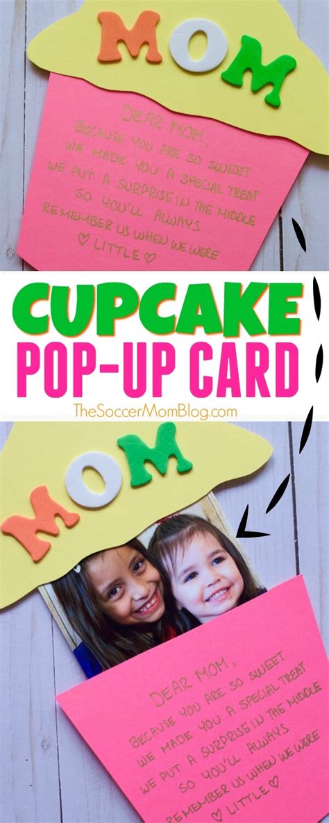 Find mothers day pop up card. Cupcake Pop-Up Mother's Day Card - The Soccer Mom Blog