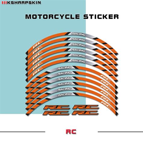 12 Reflective Wheel Rim Stickers Wheel Hub With Color Decals For Ktm Rc