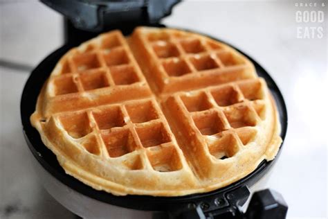 Fluffy Homemade Waffles Recipe So Easy Grace And Good Eats