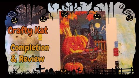 Halloween Jack O Lantern And Cat Diamond Painting Completion And Review
