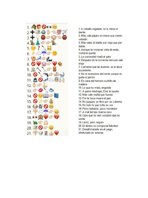 Refranes Con Emoticones Pdf